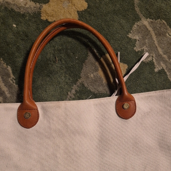 Brooks Brothers White and Brown Tote Bag - Picture 3 of 8